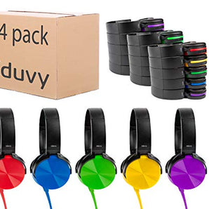 Eduvy-Bulk-Headphones-for-Classroom-Pack-of-24-Wired-Head-Phones-School-Supplies-for-Teachers-Classroom-Headphones-for-Elementary-to-College-Students-School-Headphones-Pack-Mixed-Color-Set-0